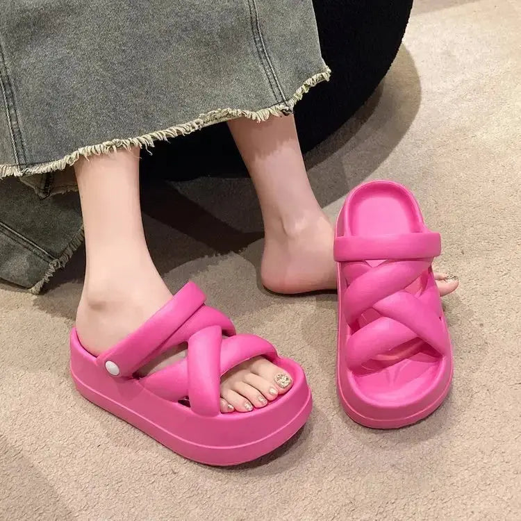 Thick Sole Heightened Comfortable Women's Sandals for Summer - Love Salve